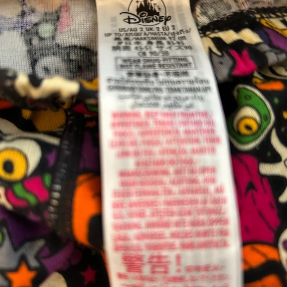Disney Halloween Organic Cotton Pajama Bottoms for Kids Size 2 Unisex! - Picture 5 of 5